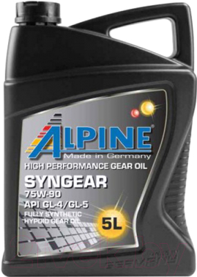 Трансмиссионное масло ALPINE Syngear 75W90 / 0100742 (5л)