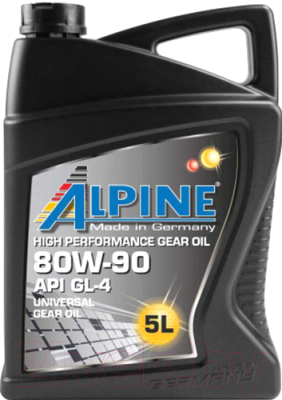 Трансмиссионное масло ALPINE Gear Oil 80W90 GL-4 / 0100682 (5л)