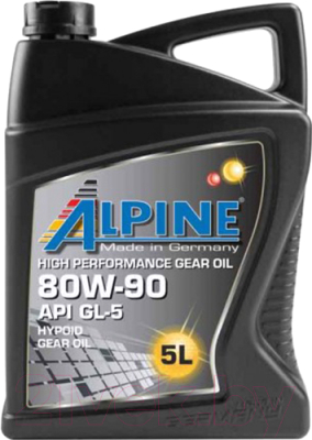 Трансмиссионное масло ALPINE Gear Oil 80W90 GL-5 / 0100702 (5л)