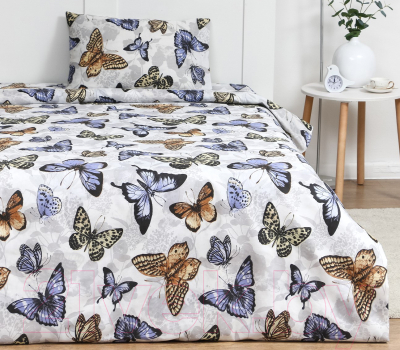 Комплект постельного белья Экономь и я Field Butterflies / 9627253