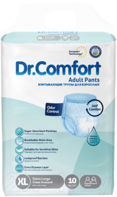Трусы впитывающие для взрослых Dr. Comfort Adult Pant XLarge (10шт)