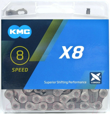 Цепь для велосипеда KMC X8 1/2"X3/32"X116L