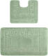 Набор ковриков для ванной и туалета Maximus Ethnic 2551 (60x100/50x60, зеленый) - 
