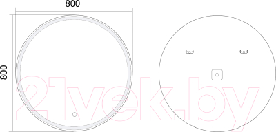 Зеркало Axus Grase 80x80 Стандарт