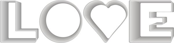 Набор форм для печенья Мультидом Love / DA8-220 (4шт)