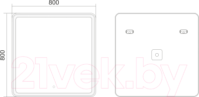 Купить Зеркало Axus Relax 80x80 Стандарт в Бобруйске