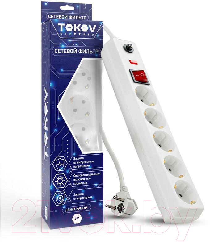 Сетевой фильтр Tokov Electric TKE-C01-SF5-5-ZV