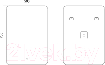 Зеркало Axus Tobo Eco 50x70 Стандарт