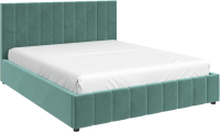 Полуторная кровать Bravo Мебель Нельсон Вертикаль 120x200 с металлокаркасом (бирюза) - 