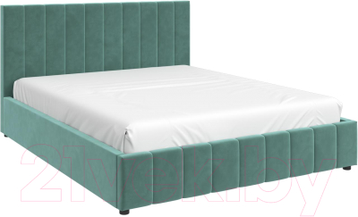 Полуторная кровать Bravo Мебель Нельсон Вертикаль 120x200 с металлокаркасом (бирюза)