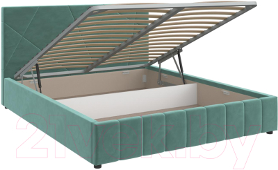 Полуторная кровать Bravo Мебель Нельсон Абстракция 140x200 с ПМ (бирюза)