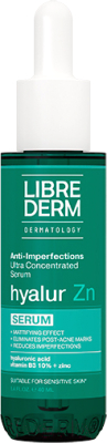 Сыворотка для лица Librederm Ультраконцентрированная для кожи с несовершенствами Hyalur Zn (40мл)