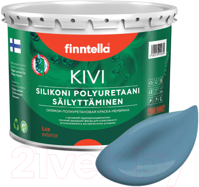 Краска Finntella Kivi Terassininen / F-11-1-3-FL013 (2.7л, пастельный синий)