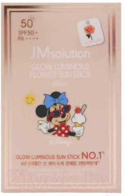 Крем солнцезащитный JMsolution Glow Luminous Flower Light Sun Stick Disney Mini SPF50+ (21г)
