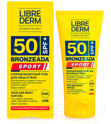 Гель солнцезащитный Librederm Bronzeada Sport Для лица и тела SPF50 (50мл)