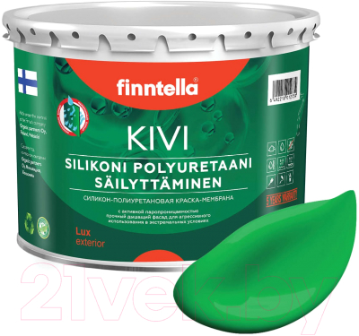 Краска Finntella Kivi Niitty / F-11-1-3-FL131 (2.7л, луговой зеленый)