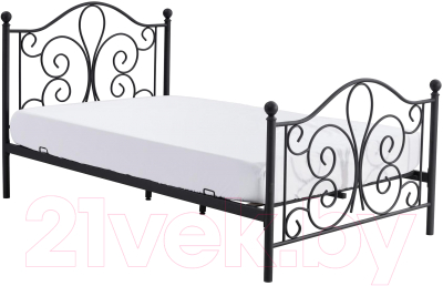 Двуспальная кровать Halmar Panama 160x200 (черный)