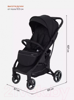 Детская прогулочная коляска MOWbaby Smart 2023 / MB101 (Black)