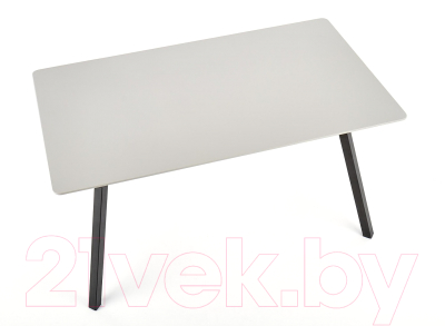 Обеденный стол Halmar Balrog 140x80x74 (светло-серый/черный)