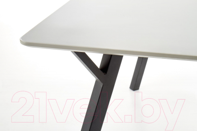 Обеденный стол Halmar Balrog 140x80x74 (светло-серый/черный)