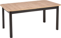 Обеденный стол Halmar Florian раскладной 160-228x90x78 (дуб артизан/черный) - 