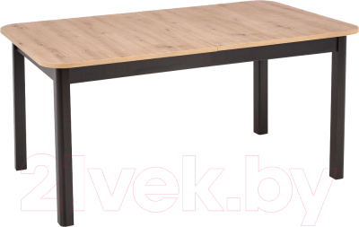 Обеденный стол Halmar Florian раскладной 160-228x90x78 (дуб артизан/черный)