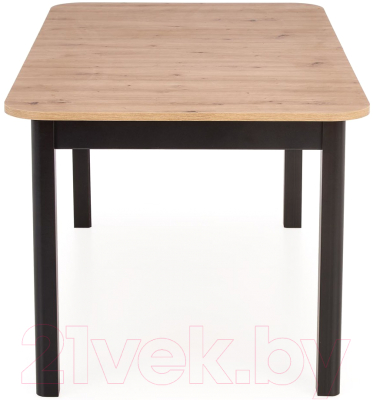 Обеденный стол Halmar Florian раскладной 160-228x90x78 (дуб артизан/черный)