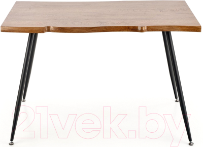 Обеденный стол Halmar Larson 120x80x77 (дуб натуральный/черный)
