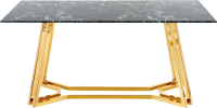Обеденный стол Halmar Konami 160x90x75 (черный мрамор/золото) - 
