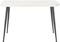 Обеденный стол Halmar Marco 120x70x75 (белый мрамор/черный) - 