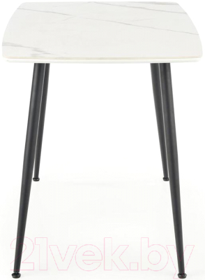 Обеденный стол Halmar Marco 120x70x75 (белый мрамор/черный)