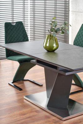 Обеденный стол Halmar Salvador раскладной 160-200x90x77 (темно-серый)