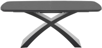 Обеденный стол Halmar Silvestro раскладной 180-220x89x75 (темно-серый/черный) - 