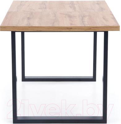 Обеденный стол Halmar Venom раскладной 160-210x90x74 (дуб вотан/черный)