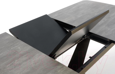 Обеденный стол Halmar Vinston раскладной 180-230x95x76 (темно-серый/черный)