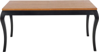 Обеденный стол Halmar Windsor раскладной 160-240x90x76 (дуб темный/черный) - 