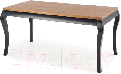 Обеденный стол Halmar Windsor раскладной 160-240x90x76 (дуб темный/черный)