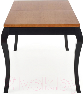 Обеденный стол Halmar Windsor раскладной 160-240x90x76 (дуб темный/черный)