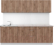 Кухонный гарнитур Артём-Мебель Оля СН-114 без стекла ДСП 2.4м (дуб крафт табачный) - 