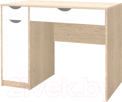 Письменный стол Артём-Мебель Белла СН 119.04 (дуб экспрессив песочный/белый)