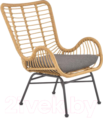 Кресло садовое Halmar Ikaro (натуральный/серый)