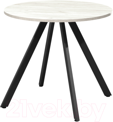 Обеденный стол Millwood Олесунн D800 (дуб белый Craft/металл черный)