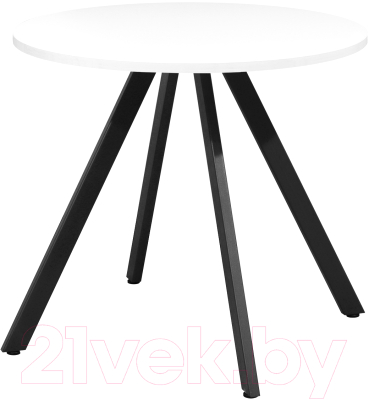 Обеденный стол Millwood Олесунн D800 (белый/металл черный)