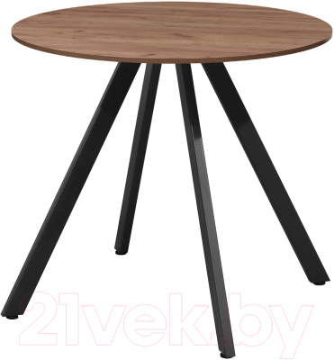 Обеденный стол Millwood Олесунн D800 18мм (дуб табачный Craft/металл черный)