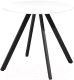 Обеденный стол Millwood Олесунн D800 18мм (белый/металл черный) - 