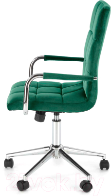 Кресло офисное Halmar Gonzo 4 (темно-зеленый/хром)
