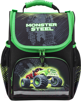 Школьный рюкзак Пифагор Basic. Monster Steel / 270686