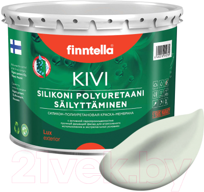 Краска Finntella Kivi Minttu / F-11-1-3-FL028 (2.7л, светло-зеленый)