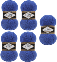 Набор пряжи для вязания Alize Lanagold 49% шерсть, 51% акрил / 141 (240м, сапфир, 5 мотков) - 