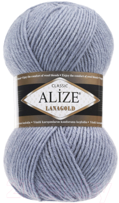 Набор пряжи для вязания Alize Lanagold 49% шерсть, 51% акрил / 221 (240м, светлый джинс, 5 мотков)